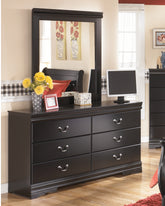 Warmstead Furniture - Ashley Furniture - Huey Vineyard Bedroom - Five Drawer Chest / Black - B128-46